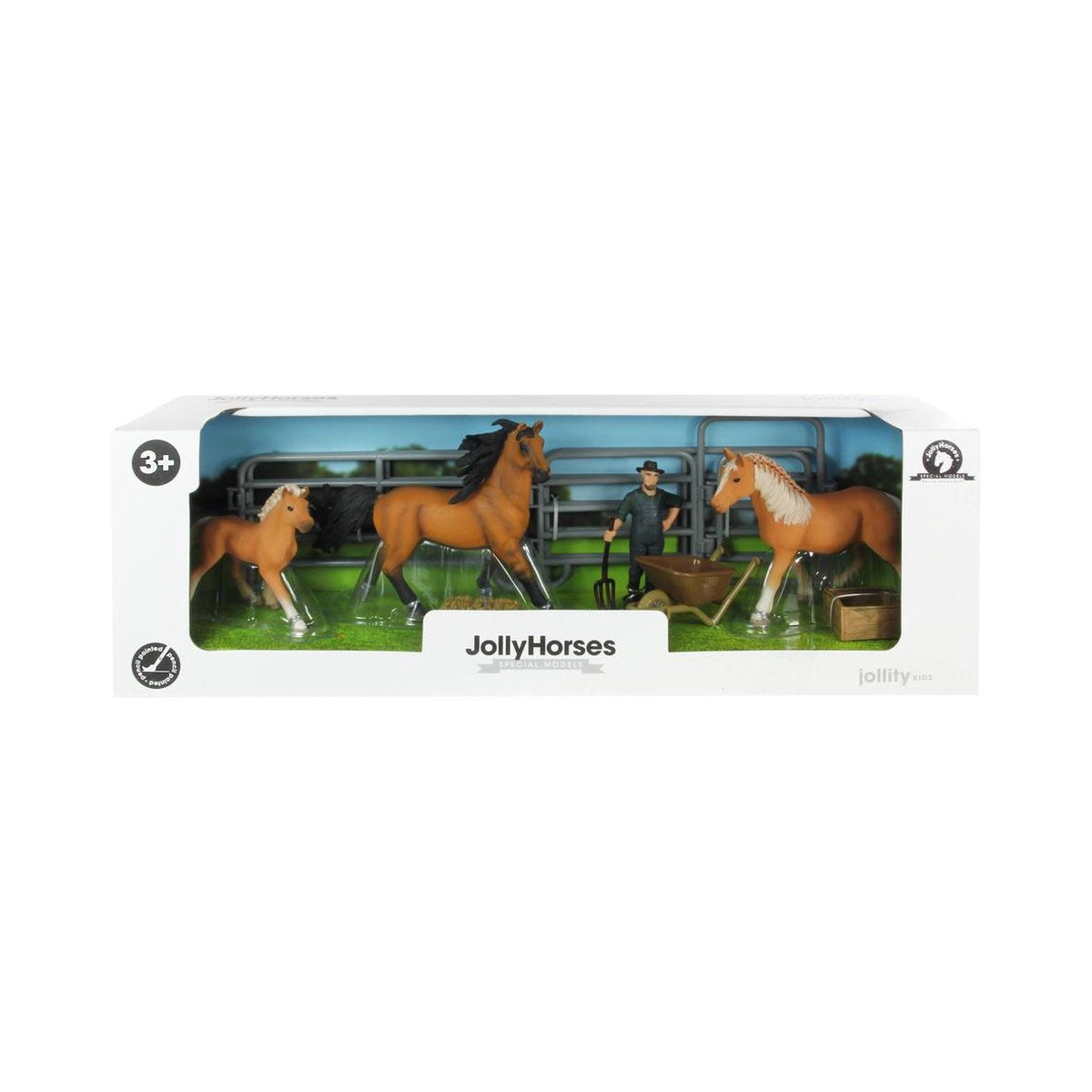 Jollity Works Pferde Spielset – Handbemalt & realistisch XL