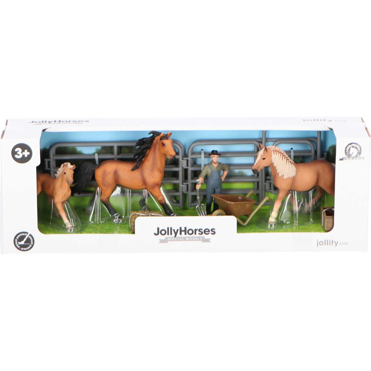 Jollity Works Pferde Spielset – Handbemalt & realistisch XL