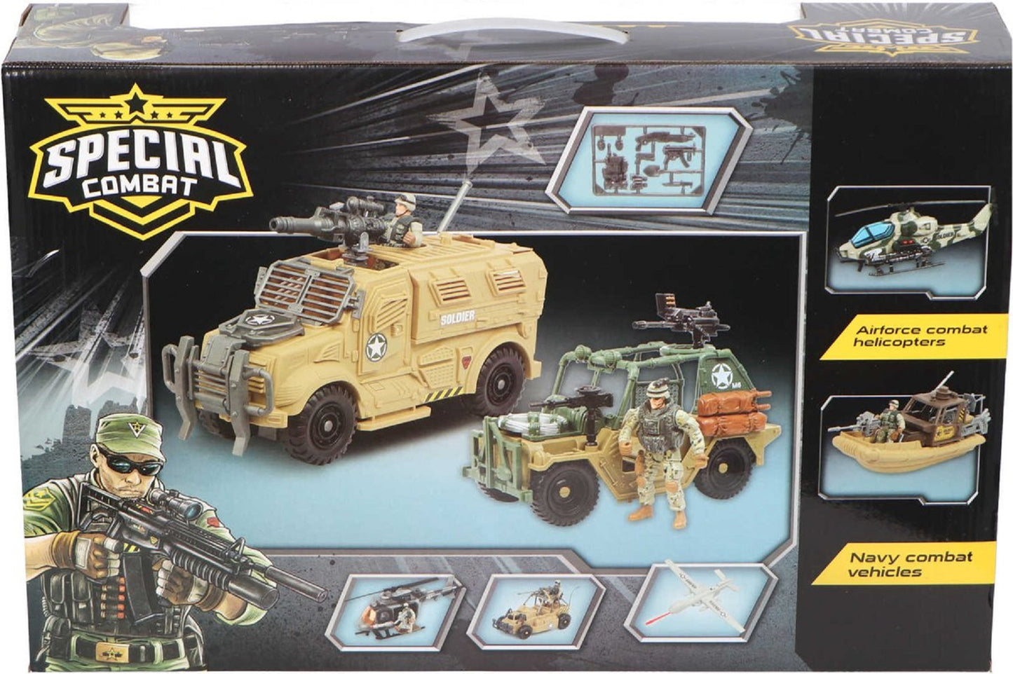 Jollity Works Armee Spielset – Boot mit Figuren & Zubehör