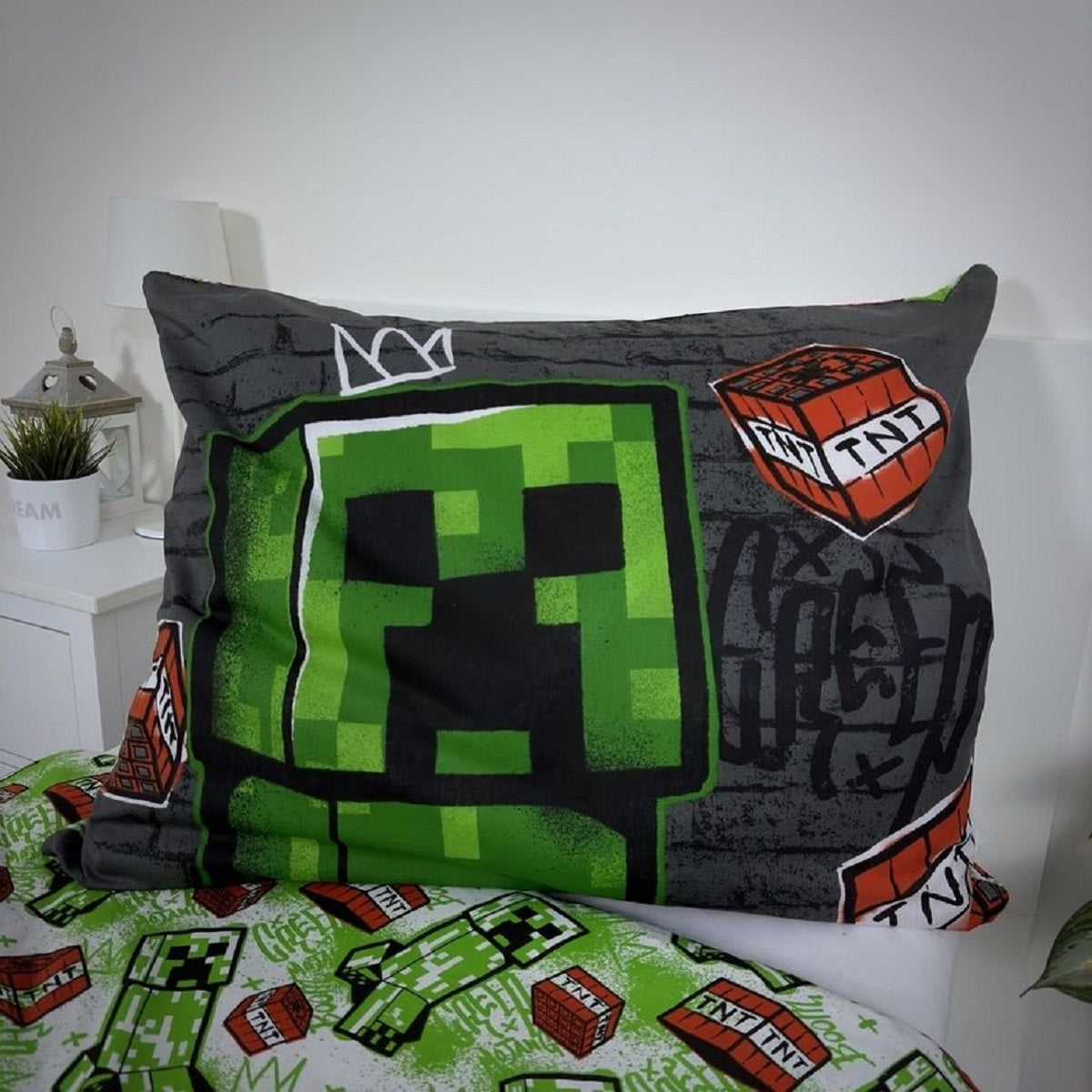 Minecraft Design Kuschelige Bettwäsche Baumwolle, 140x200 cm & 70x90 cm