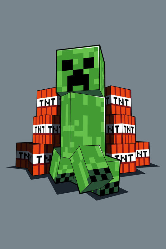 Minecraft Fleece-Decke 100x150 cm Kuscheldecke aus 100 % Polyester, Weich & Warm