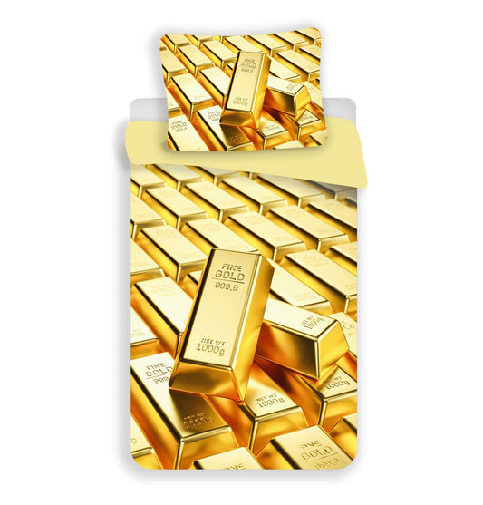 Gold Bars Kuschelige Bettwäsche Polyester, 140x200 cm & 70x90 cm