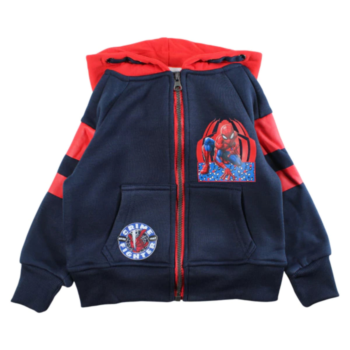 Spiderman Kapuzenjacke für Jungen – Hoodie mit Reißverschluss, 100 % Polyester