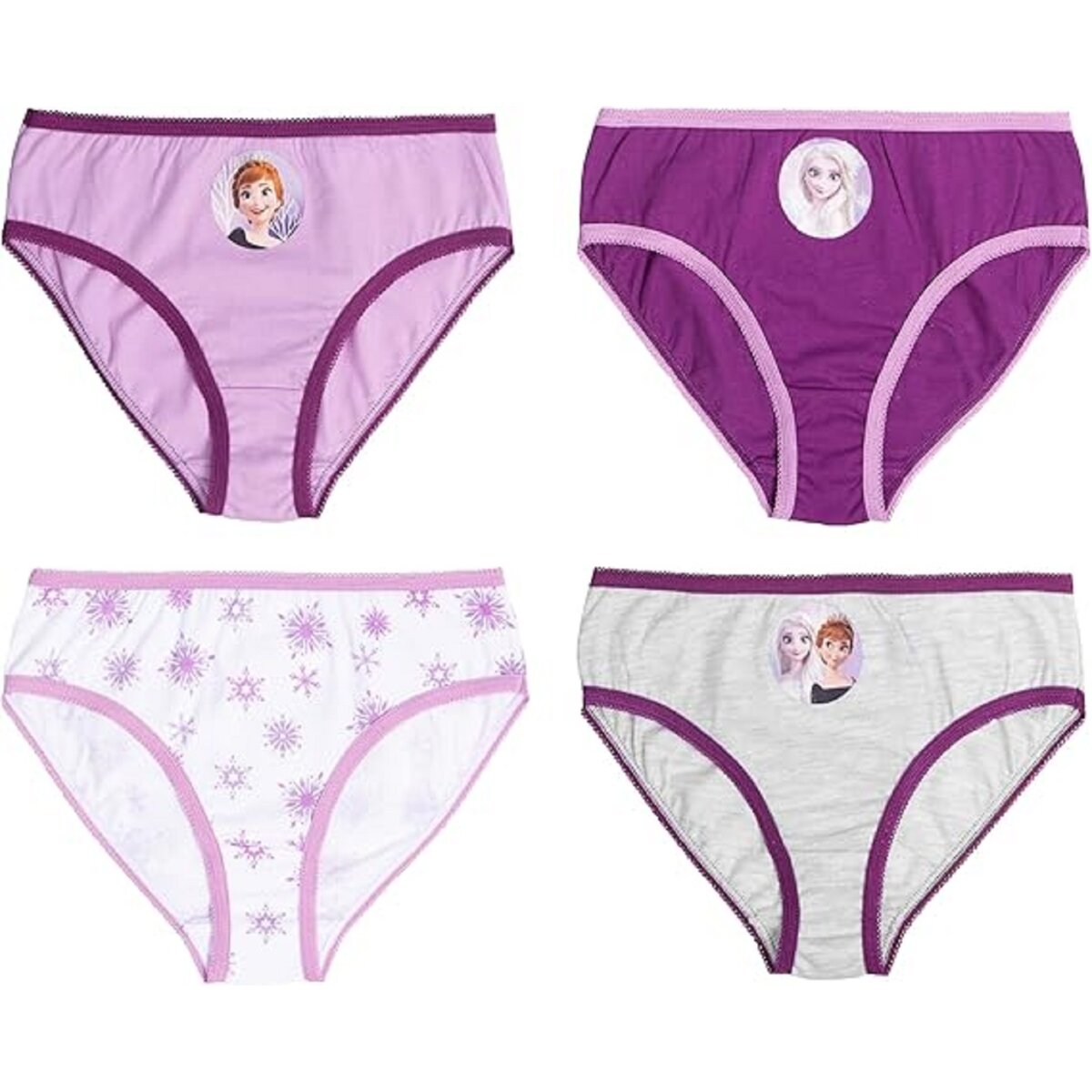 Disney Frozen Slips für Mädchen aus Baumwolle - Kinder Unterhose Unterwäsche (4er Pack)
