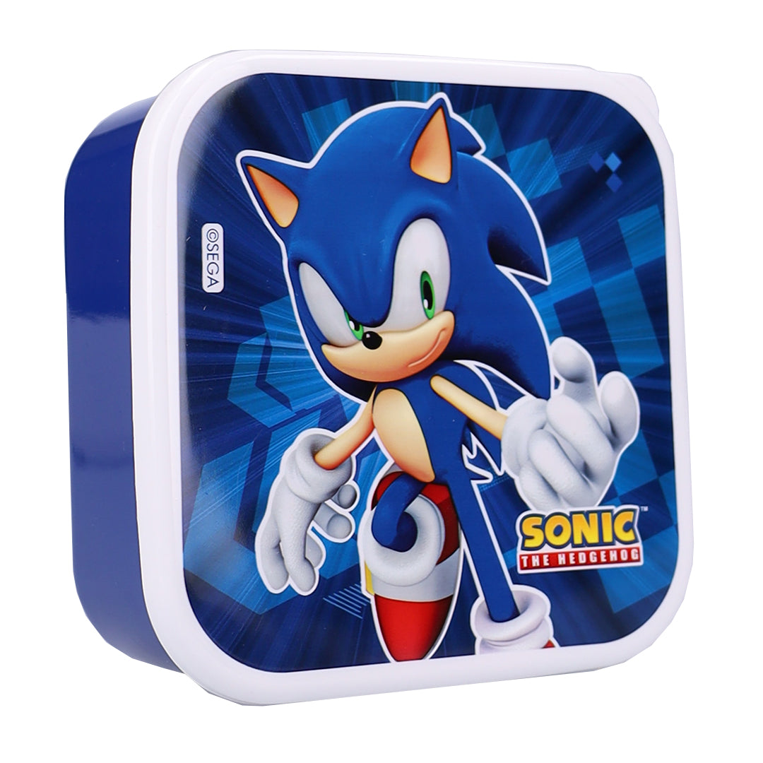 Sonic 3 Teilig Lunchbox Set Fresh Bites für Schule und Freizeit