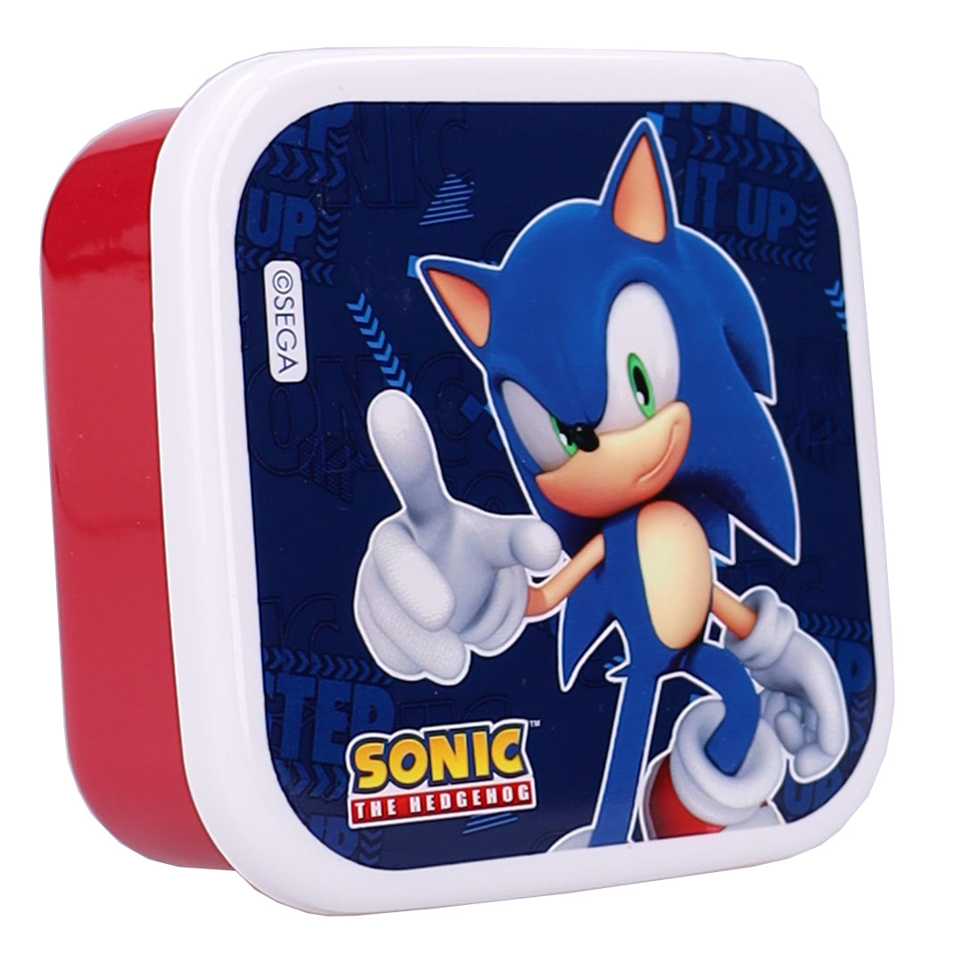 Sonic 3 Teilig Lunchbox Set Fresh Bites für Schule und Freizeit