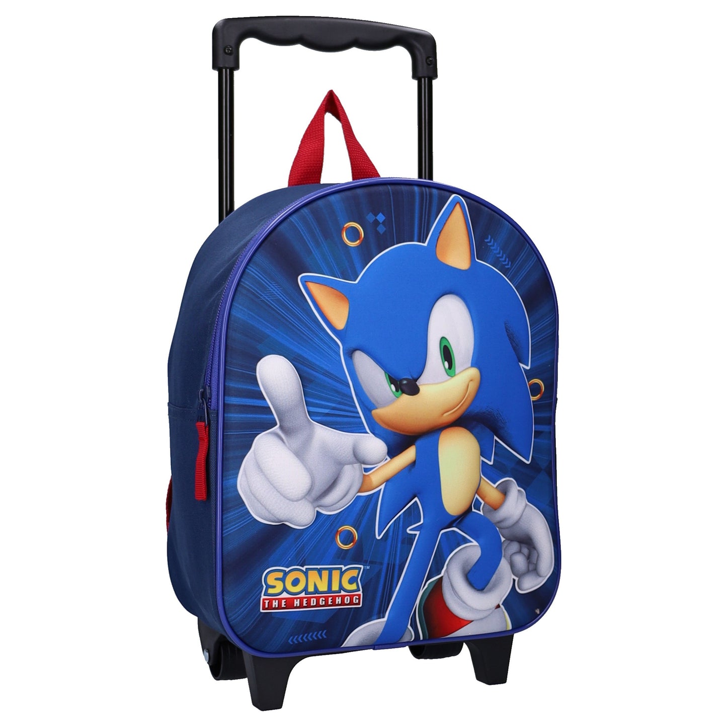 Sonic 3D Trolley Rucksack Great Escapes Kinder Schulrucksack mit Rollen