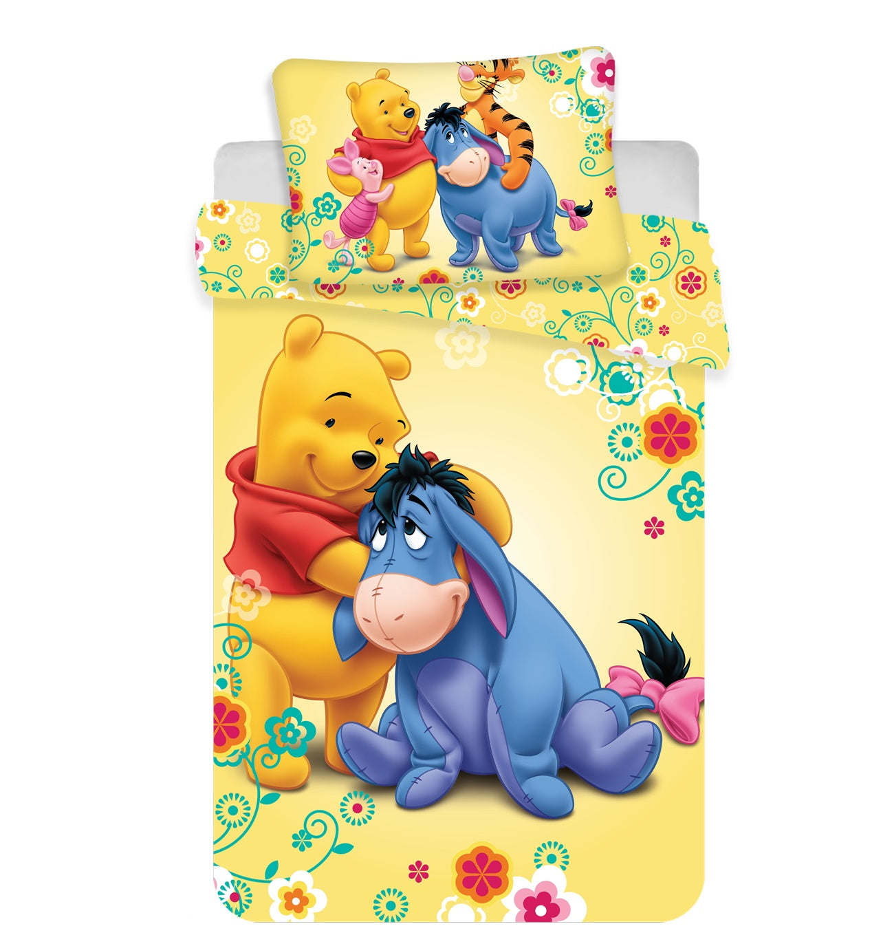 Winnie The Pooh Kinderbettwäsche – Bettbezug 100x135 cm & Kissenbezug 40x60 cm