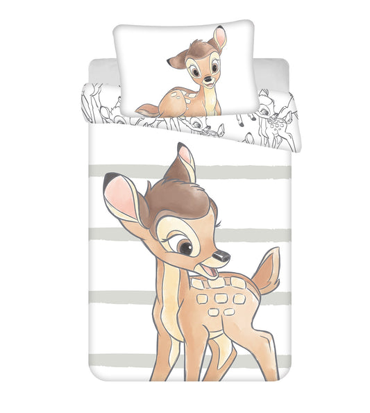 Disney Bambi Bettwäsche für Kinder – Bettbezug 100x135 cm + Kissenbezug 40x60 cm