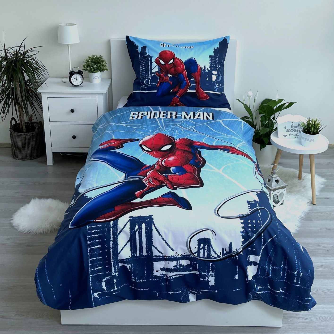Spiderman Kuschelige Bettwäsche Baumwolle, 140x200 cm & 70x90 cm