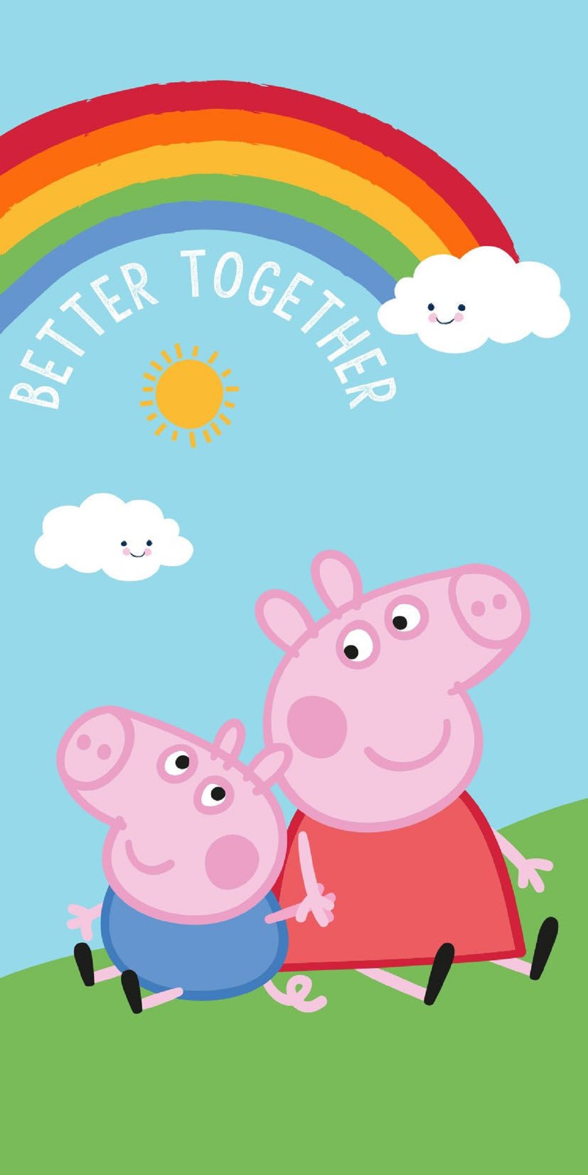 Peppa Pig Baumwolle Strandtuch Frottee Badetuch mit Premium Druck, 70x140 cm