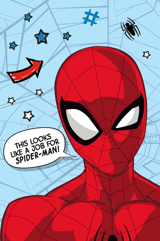 Spiderman Mikroflanelldecke 100x150 cm Kuscheldecke aus 100 % Polyester, Weich & Warm