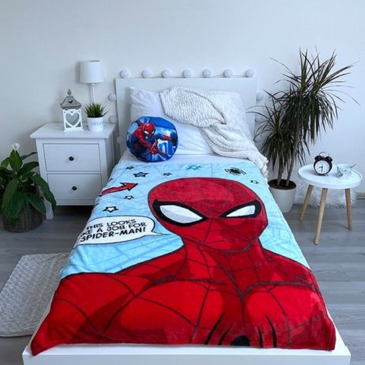 Spiderman Mikroflanelldecke 100x150 cm Kuscheldecke aus 100 % Polyester, Weich & Warm