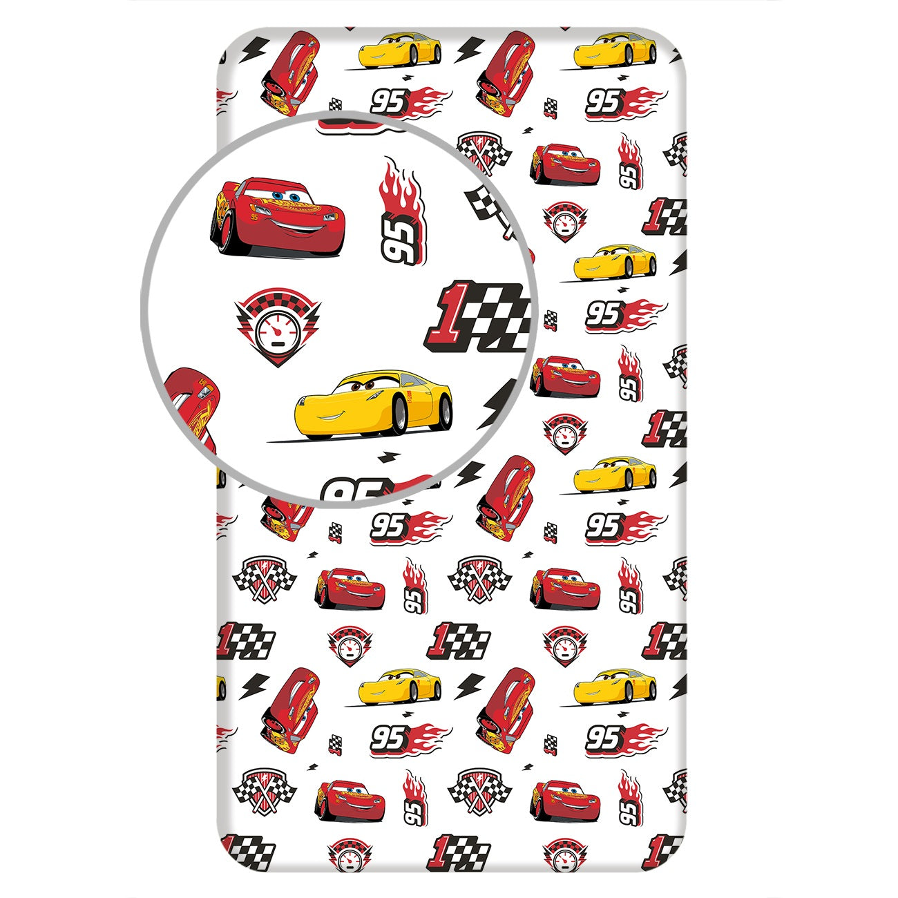 Blitz McQueen Kuschelige Bettwäsche Polyester, 90x200 + 25 cm