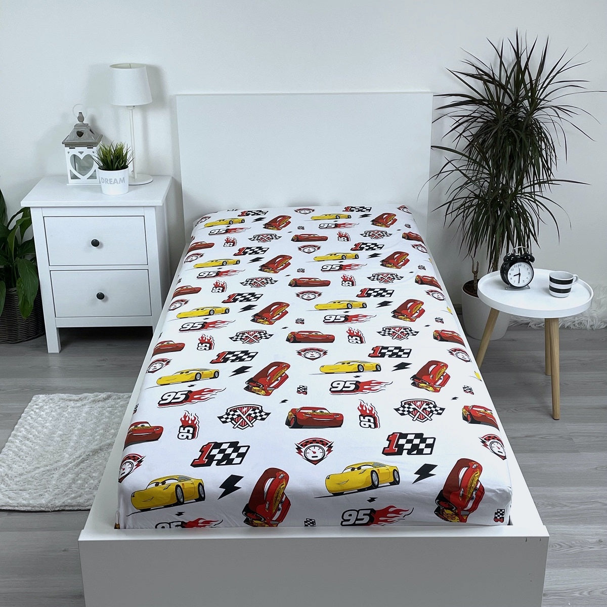 Blitz McQueen Kuschelige Bettwäsche Polyester, 90x200 + 25 cm