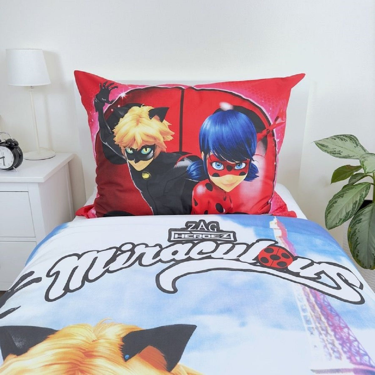 Miraculous Ladybug Design Kuschelige Bettwäsche Baumwolle, 140x200 cm & 70x90 cm