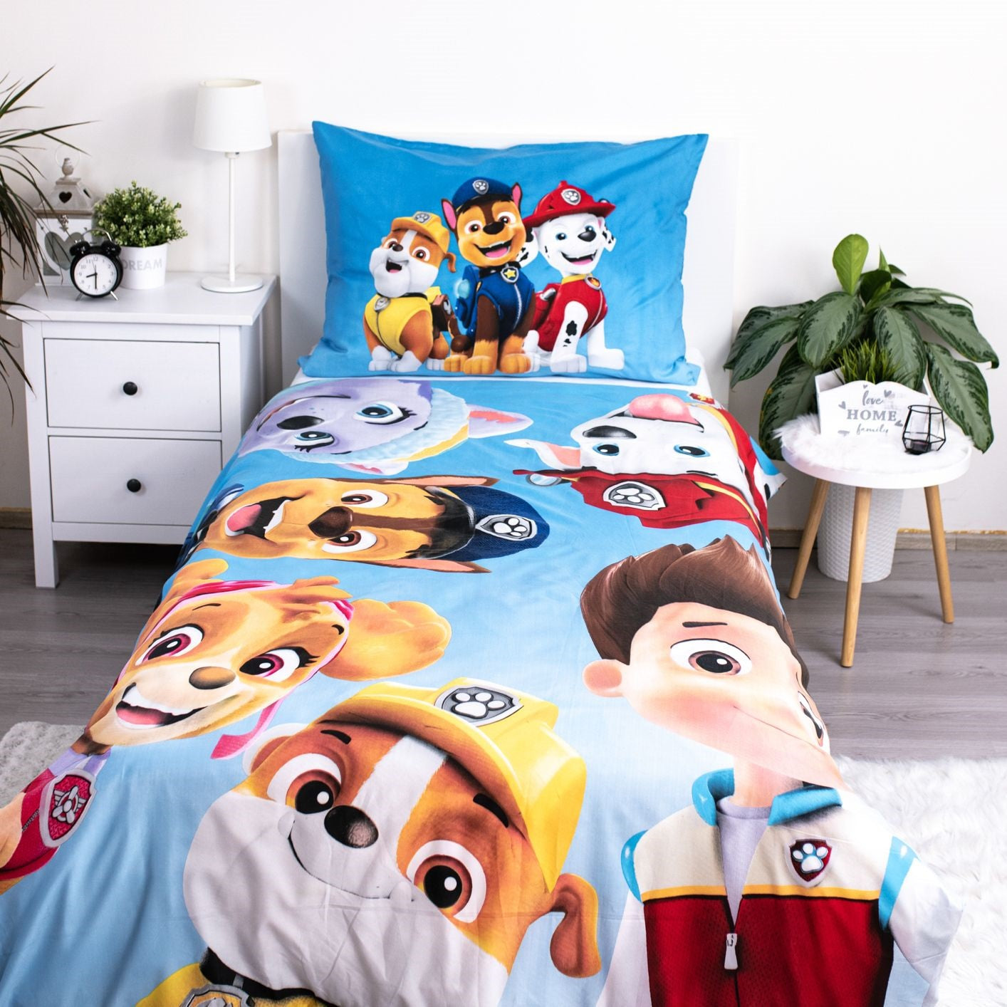 Paw Patrol Kuschelige Bettwäsche Polyester, 140x200 cm & 70x90 cm