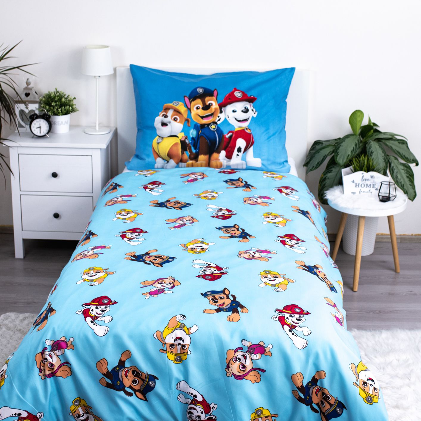 Paw Patrol Kuschelige Bettwäsche Polyester, 140x200 cm & 70x90 cm