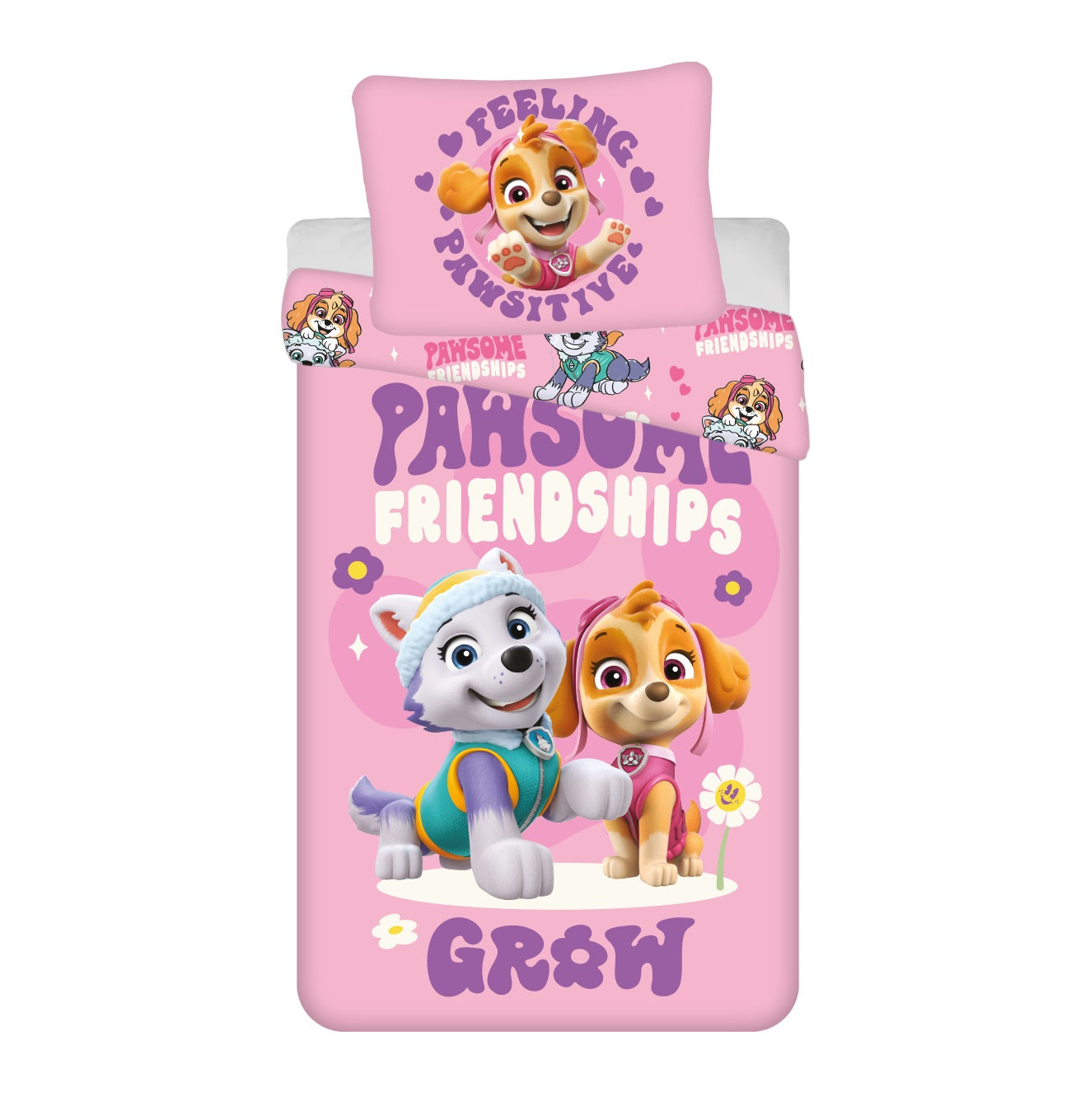Paw Patrol Kuschelige Bettwäsche Polyester, 140x200 cm & 70x90 cm