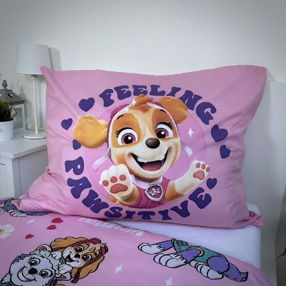 Paw Patrol Kuschelige Bettwäsche Polyester, 140x200 cm & 70x90 cm