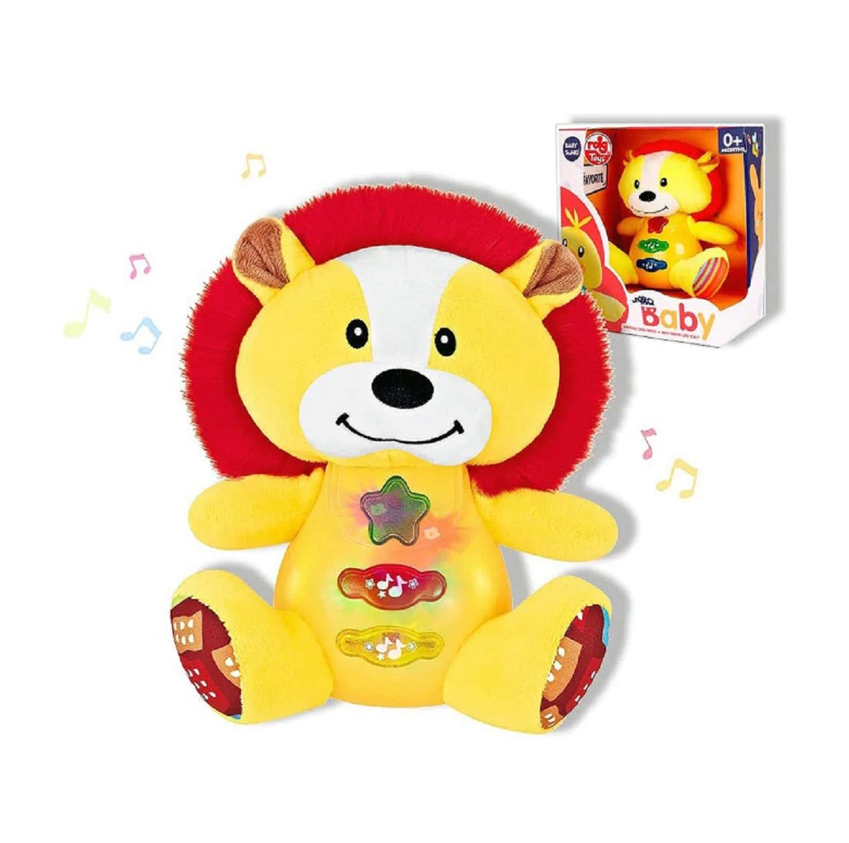 Reig Löwe Sound Plüschtier 18 cm weiches Spielzeug für Kinder von 0 bis 4 Jahren
