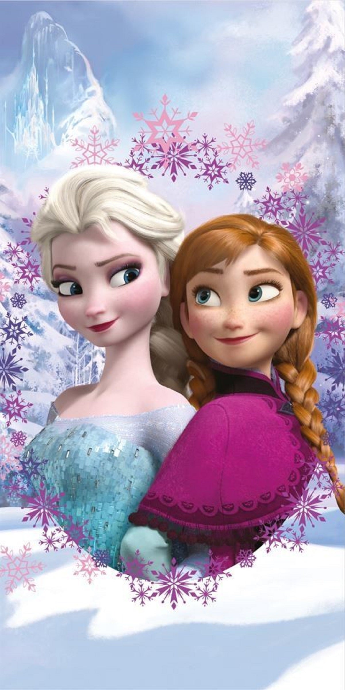 Disney Frozen Baumwolle Strandtuch Frottee Badetuch mit Premium Druck, 70x140 cm