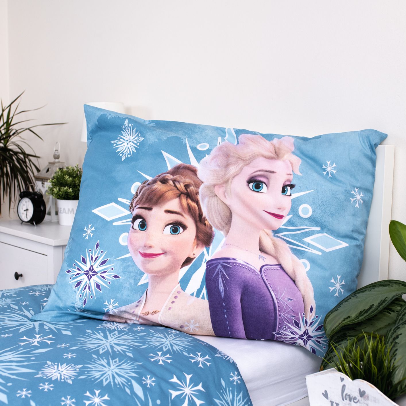 Disney Frozen Baumwolle Bettwäsche Bettbezug 140x200 cm & Kissenbezug 70x90 cm
