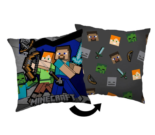 Minecraft Kopfkissen (1 Stück) Premium Dekokissen mit beidseitigem Digitaldruck