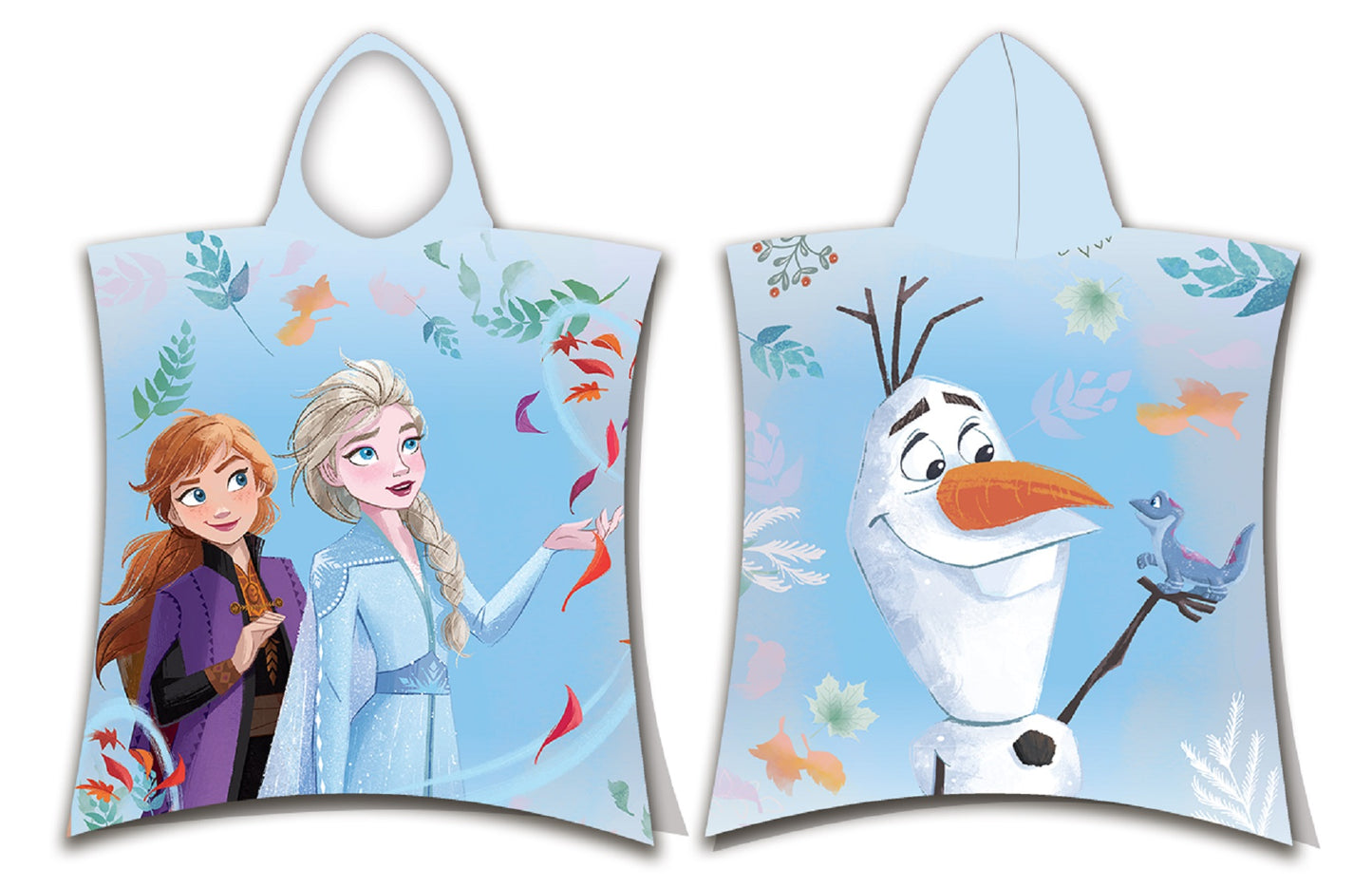 Disney Frozen Badeponcho für Kinder Hochwertiger Frottee aus 100 % Baumwolle
