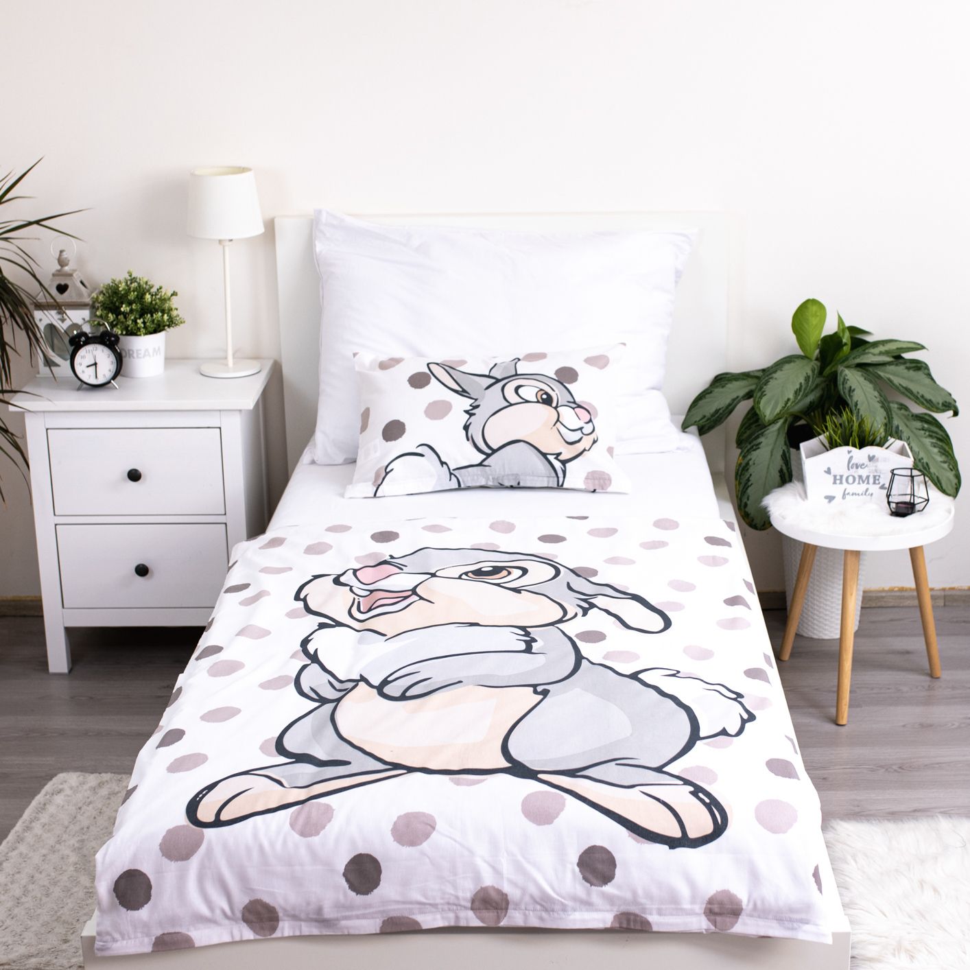 Disney Thumper Bettwäsche-Set – Kuschelige Kinderbettwäsche 100x135 cm & 40x60 cm