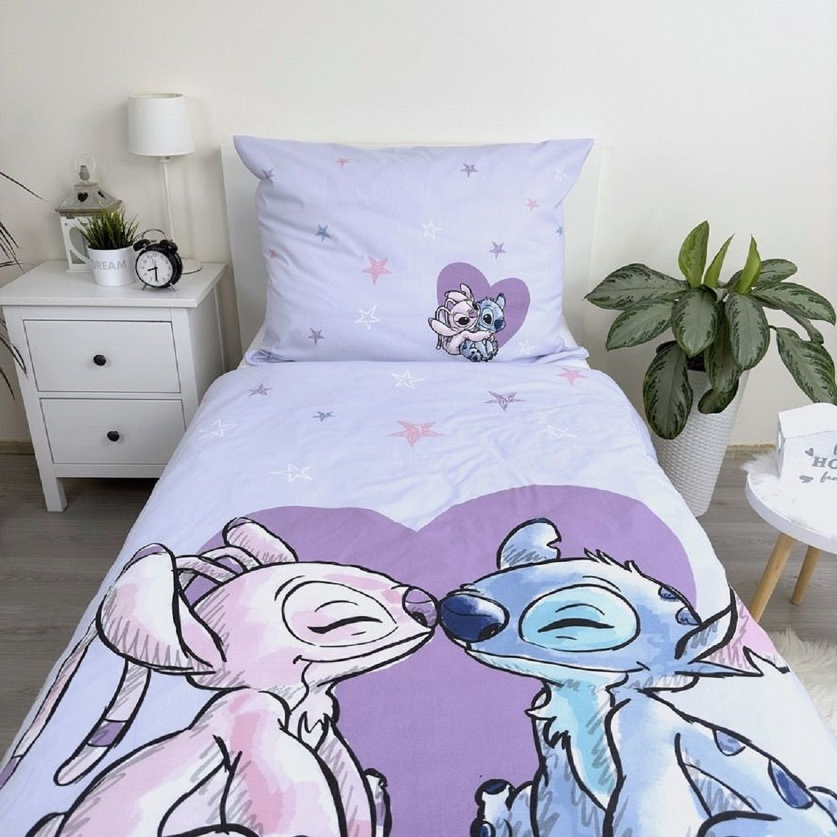 Lilo and Stitch Design Kuschelige Bettwäsche Baumwolle, 140x200 cm & 70x90 cm