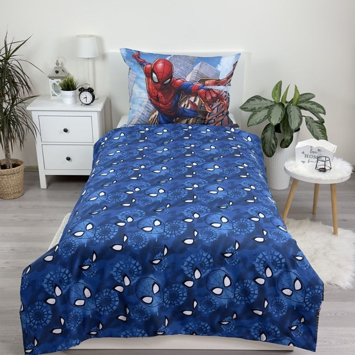 Marvel Spider-Man Bettwäsche 140x200 + 70 x 90 cm Superhelden Design aus 100% Baumwolle