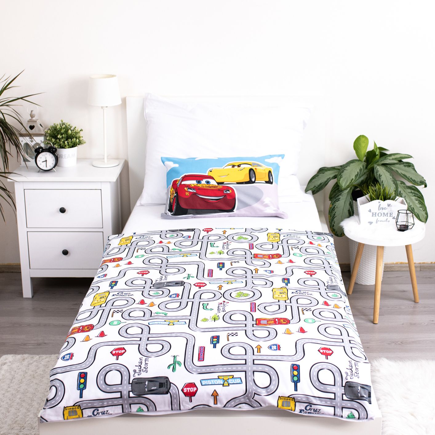 Disney Cars Design Kuschelige Bettwäsche Baumwolle, 135x100 cm & 40x60 cm