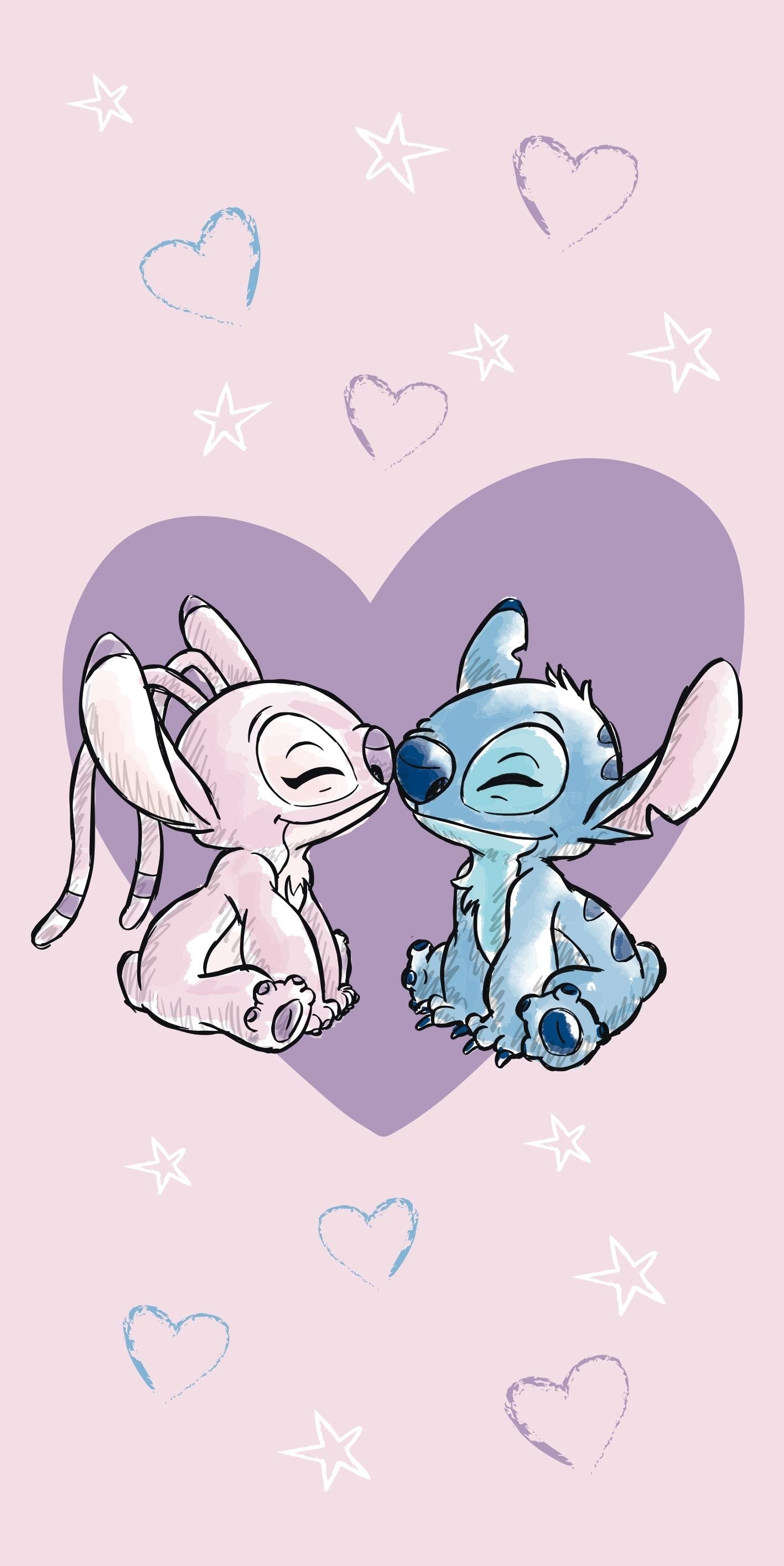 Lilo & Stitch Baumwolle Strandtuch Frottee Badetuch mit Premium Druck, 70x140 cm