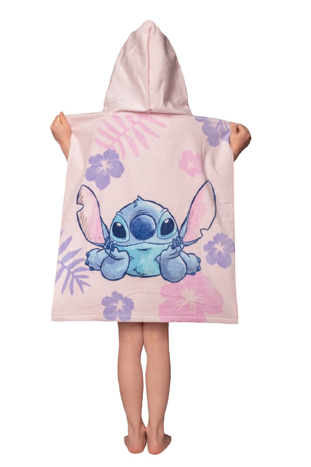 Lilo & Stitch Badeponcho für Kinder Hochwertiger Frottee aus 100 % Baumwolle