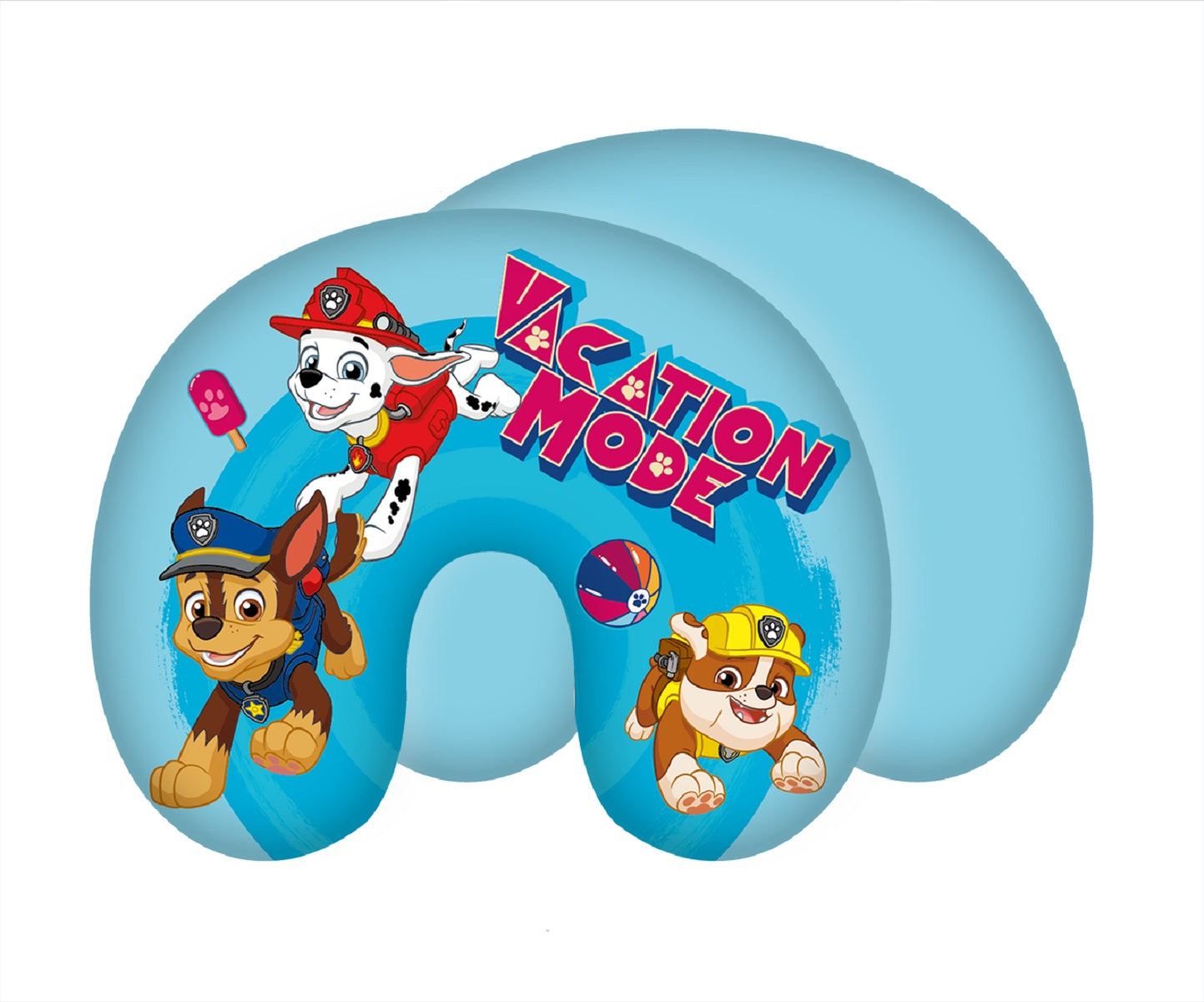 Paw Patrol U-förmiges Reisekissen – Weiches Nackenkissen für Flugzeug, Auto & Zug