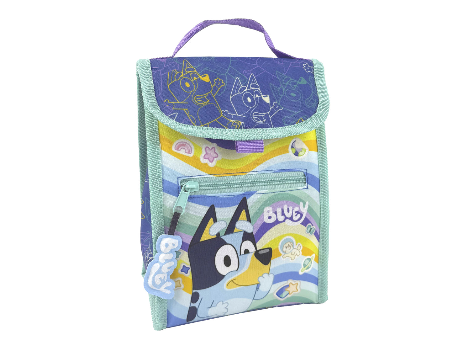 Bluey Bingo Snacktasche Kinder Lunchbox Tasche mit isoliertem Innenfach für Kindergarten und Ausflug