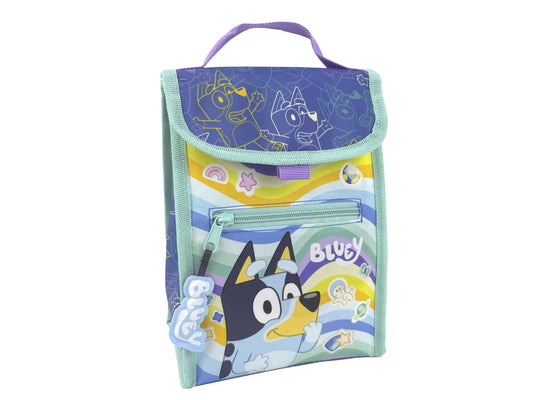 Bluey Bingo Snacktasche Kinder Lunchbox Tasche mit isoliertem Innenfach für Kindergarten und Ausflug