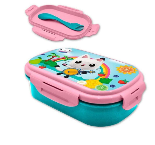 Gabby's Dollhouse Lunchbox mit Besteck – Perfekte Bento-Box für Kinder