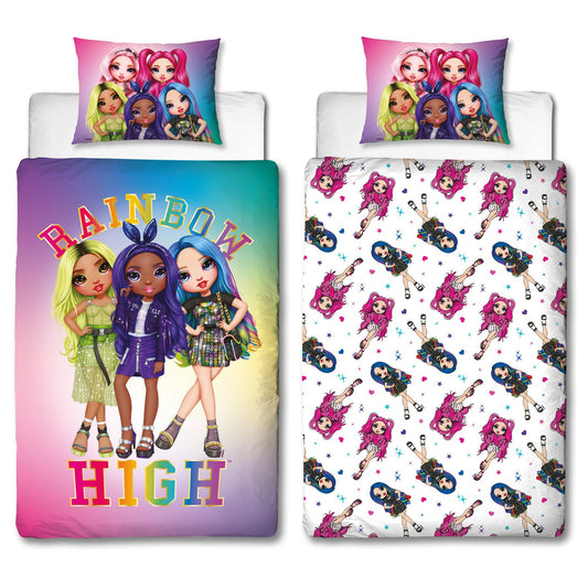 Rainbow High Bettwäsche-Set – 140x200 cm Bettbezug & 60x70 cm Kissenbezug aus 100% Polyester
