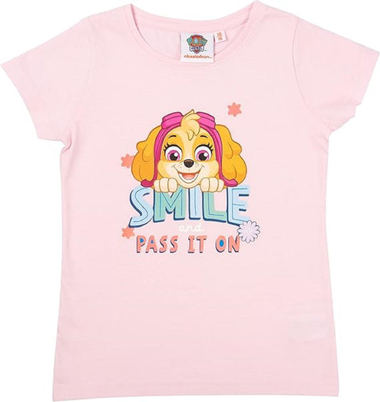 Paw Patrol T-Shirt für Mädchen Skye motiv Oberteil Kurzarmshirt für Kinder größe 122/128