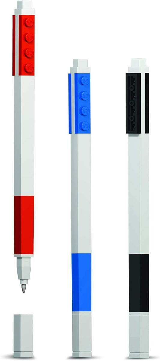 IQ LEGO Schreibwaren Set (3) in Schwarz/Rot/Blau alspaß, Trendige Schreibware