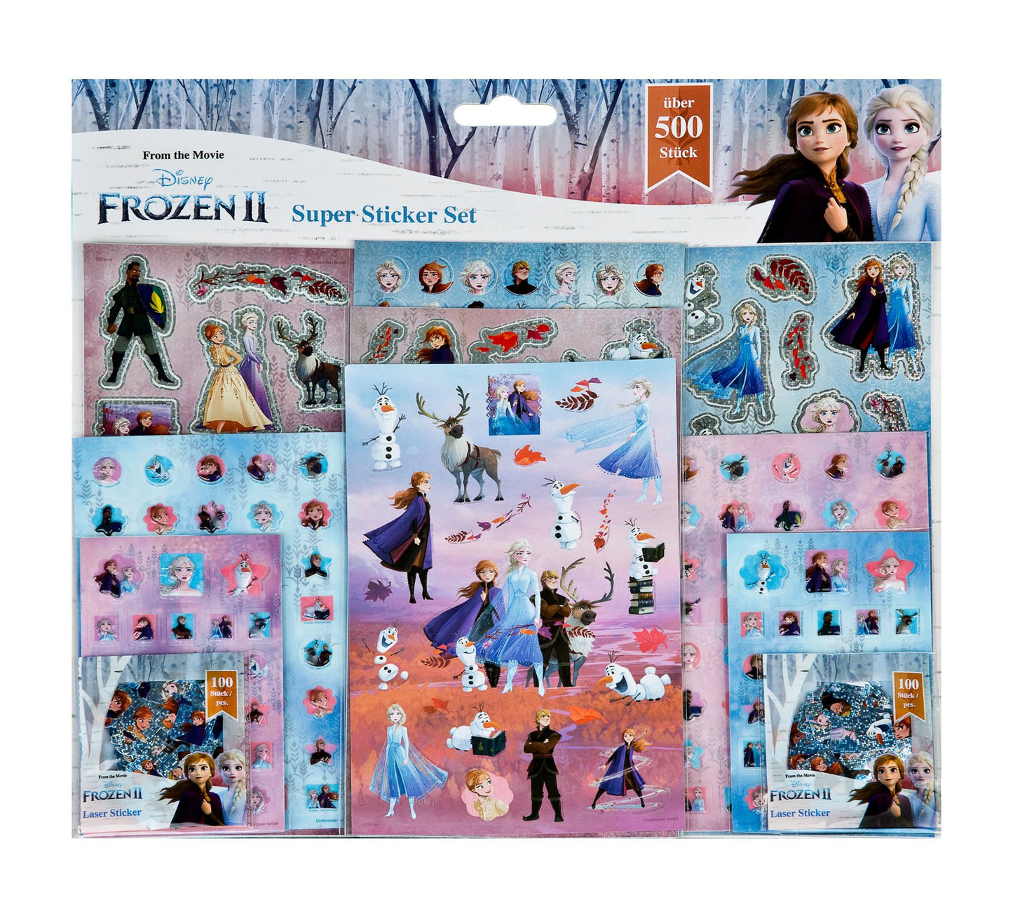 Frozen Sticker-Set mit 500 Aufklebern Perfekt für Basteln und Verzieren
