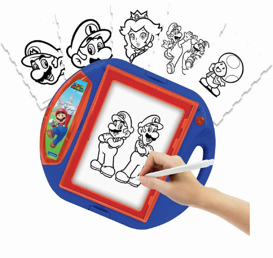 Super Mario Zeichnungsprojektor – Kreatives Malset mit Schablonen und Stempeln für Kinder