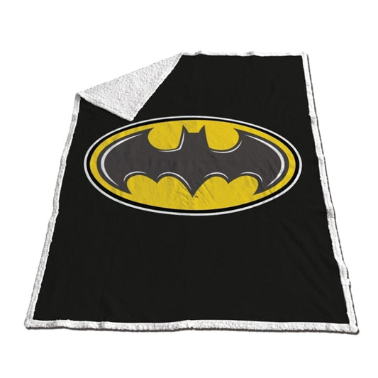 Batman Fleecedecke 130x170 cm – Kuschelige Sherpa-Decke für Kinder