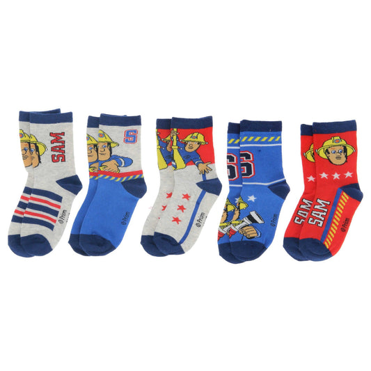 Feuerwehrmann Sam Kinder Socken – 5er-Pack in Größe 23/26, ideal für den Alltag