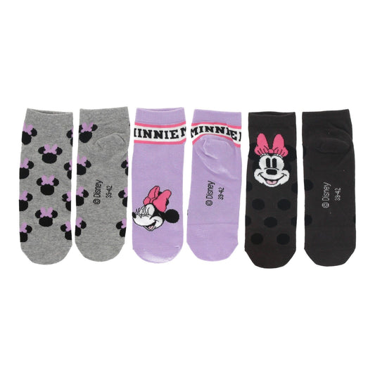 Disney Minnie Mouse 3er-Pack Sneaker-Socken für Frauen
