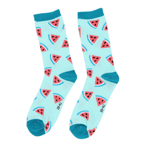 3er-Set Socken – Bequeme Freizeitsocken mit Melonen-Design (Gr. 35-38)