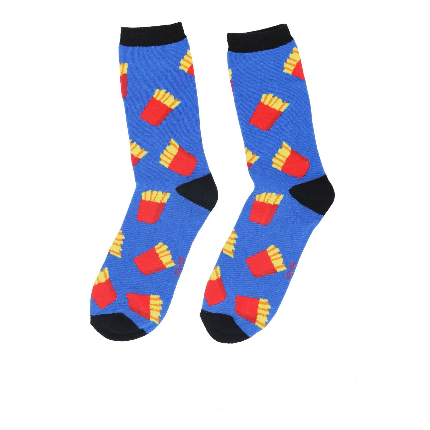 Socken 3er-Pack – Lustige Pommes-Motiv Socken in Größe 43-46