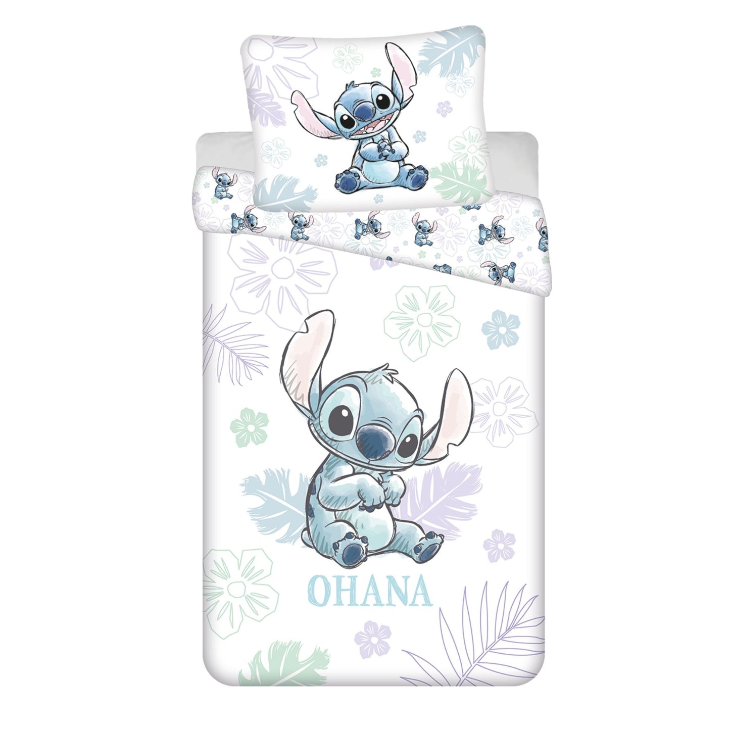Lilo & Stitch Kinder-Bettwäsche aus Baumwolle Bettbezug 140x200 cm + Kissenbezug 70x90 cm